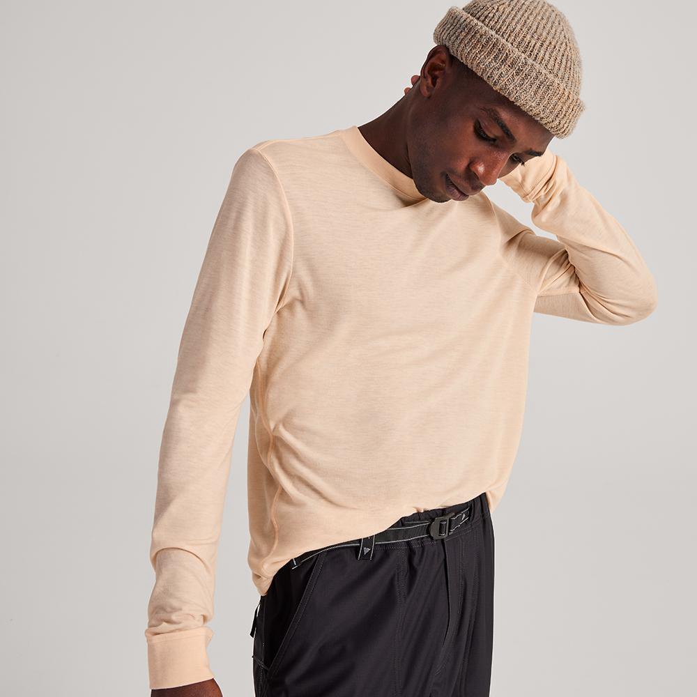 Allbirds Men's T-Shirt Beige - TrinoXO™ Long Sleeve - 03746REOQ